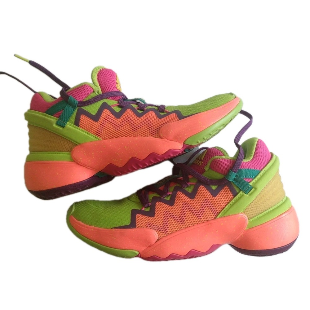 Adidas D.O.N. Issue #2 Shoes Size 6 Mens Green Neon Sneakers FX4488